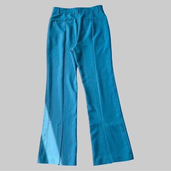 Oak + Fort Turquoise Bootcut Flared Leg Back Slits Trouser Pants - Picture 10 of 13